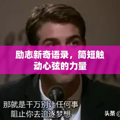 励志新奇语录，简短触动心弦的力量