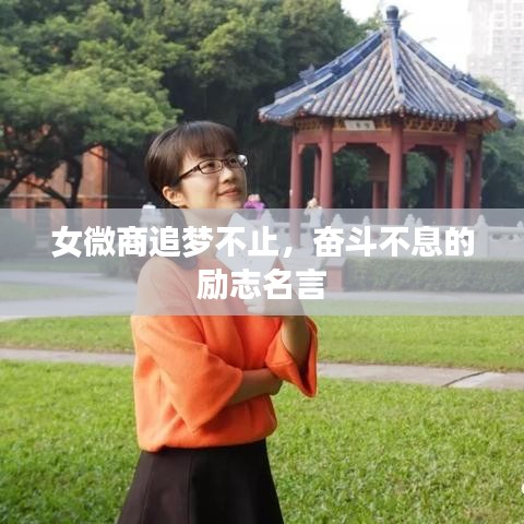 女微商追梦不止，奋斗不息的励志名言
