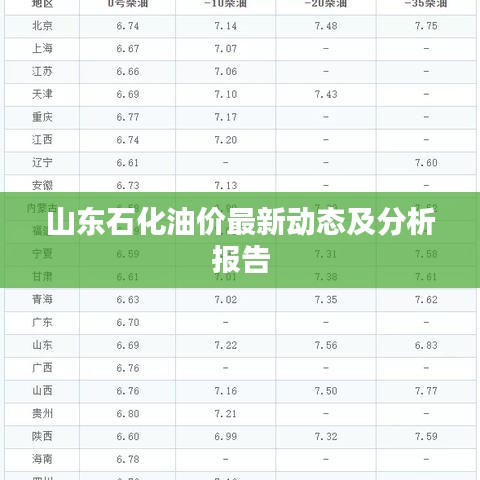 山东石化油价最新动态及分析报告